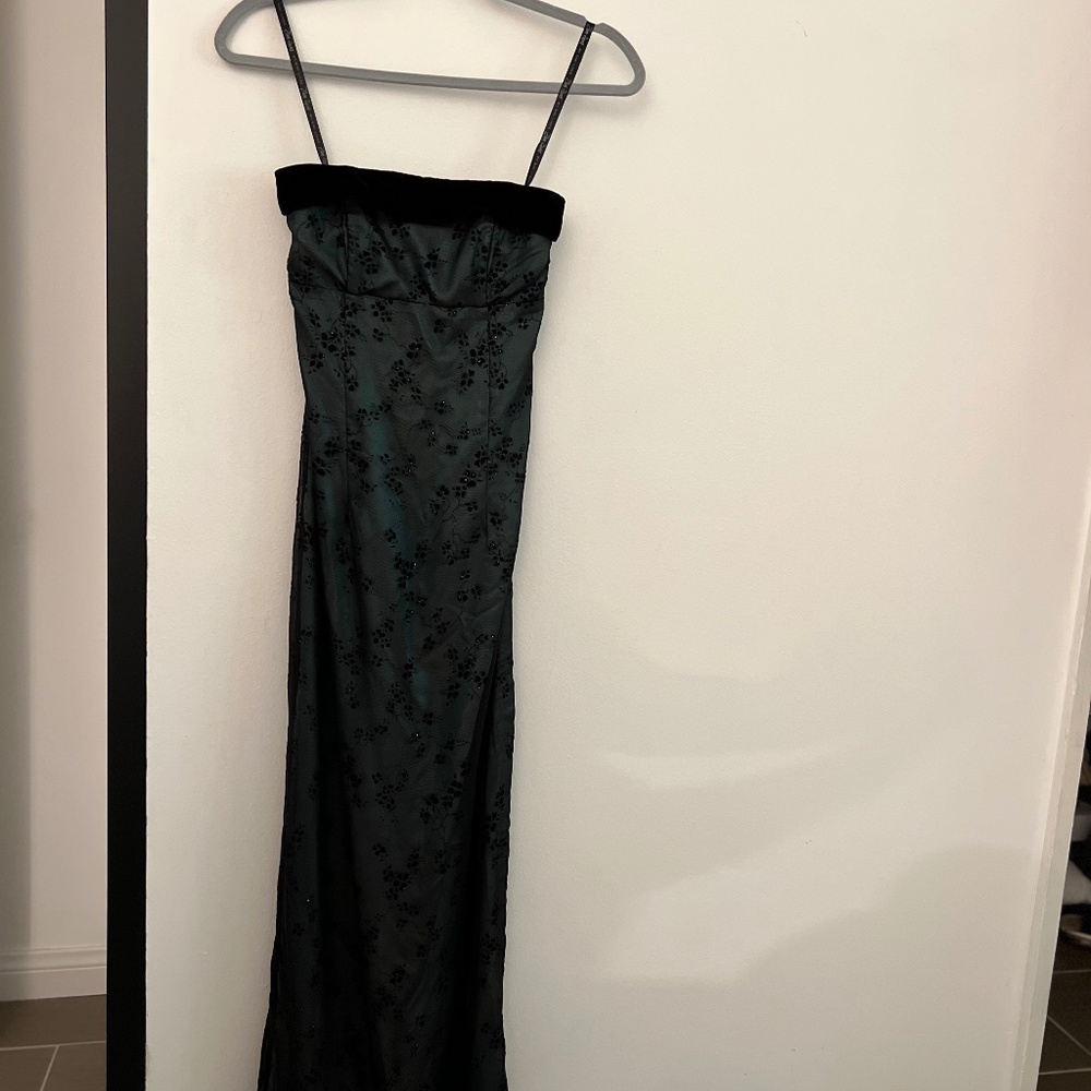 Vintage Zum Zum Prom Dress by Niki Livas - Green Iridescent / Size 5-6